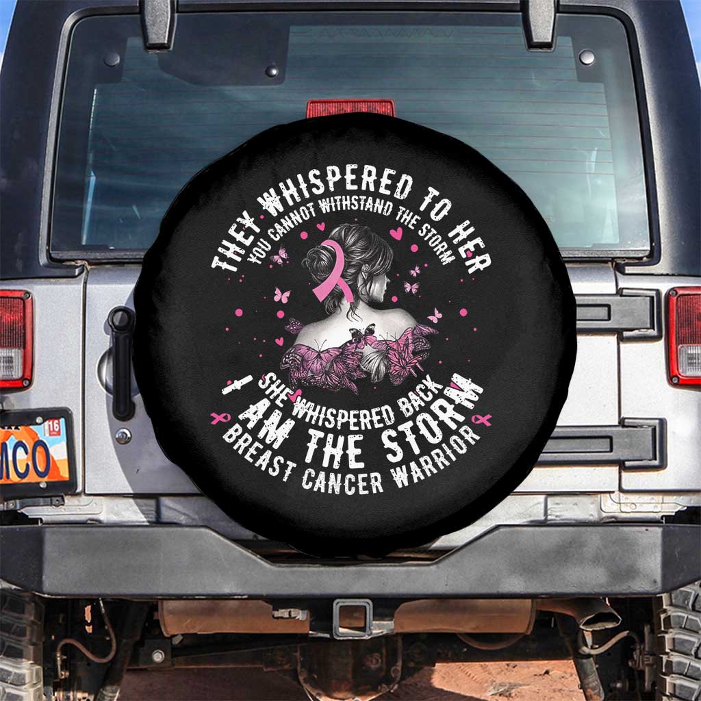 Breast Cancer Spare Tire Cover Pink Ribbon I Am Storm - Wonder Print Shop