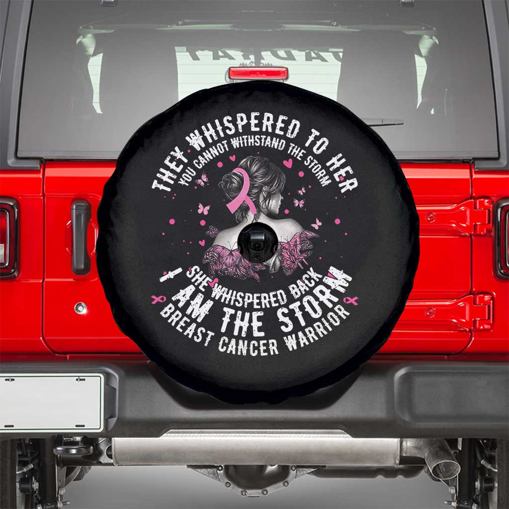 Breast Cancer Spare Tire Cover Pink Ribbon I Am Storm - Wonder Print Shop