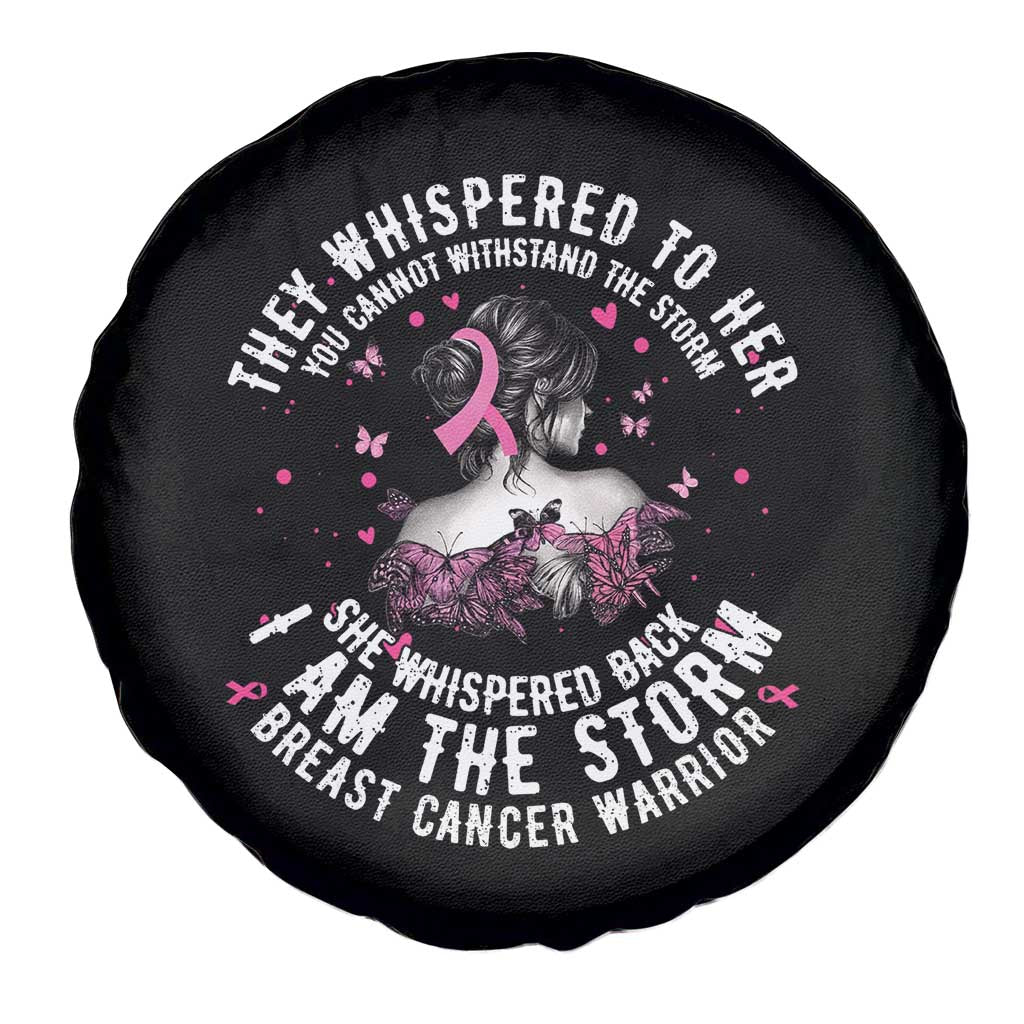 Breast Cancer Spare Tire Cover Pink Ribbon I Am Storm - Wonder Print Shop