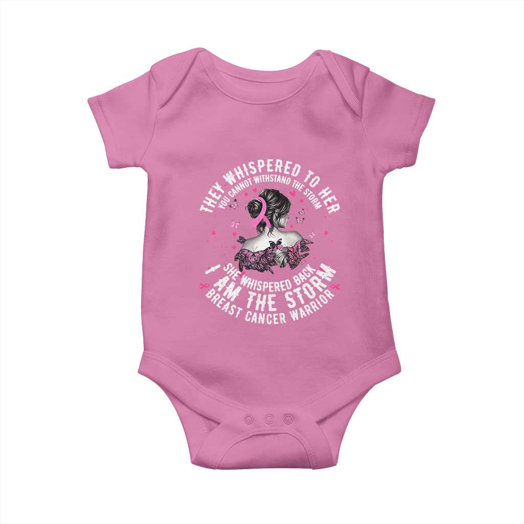 Breast Cancer Baby Onesie Pink Ribbon I Am Storm - Wonder Print Shop