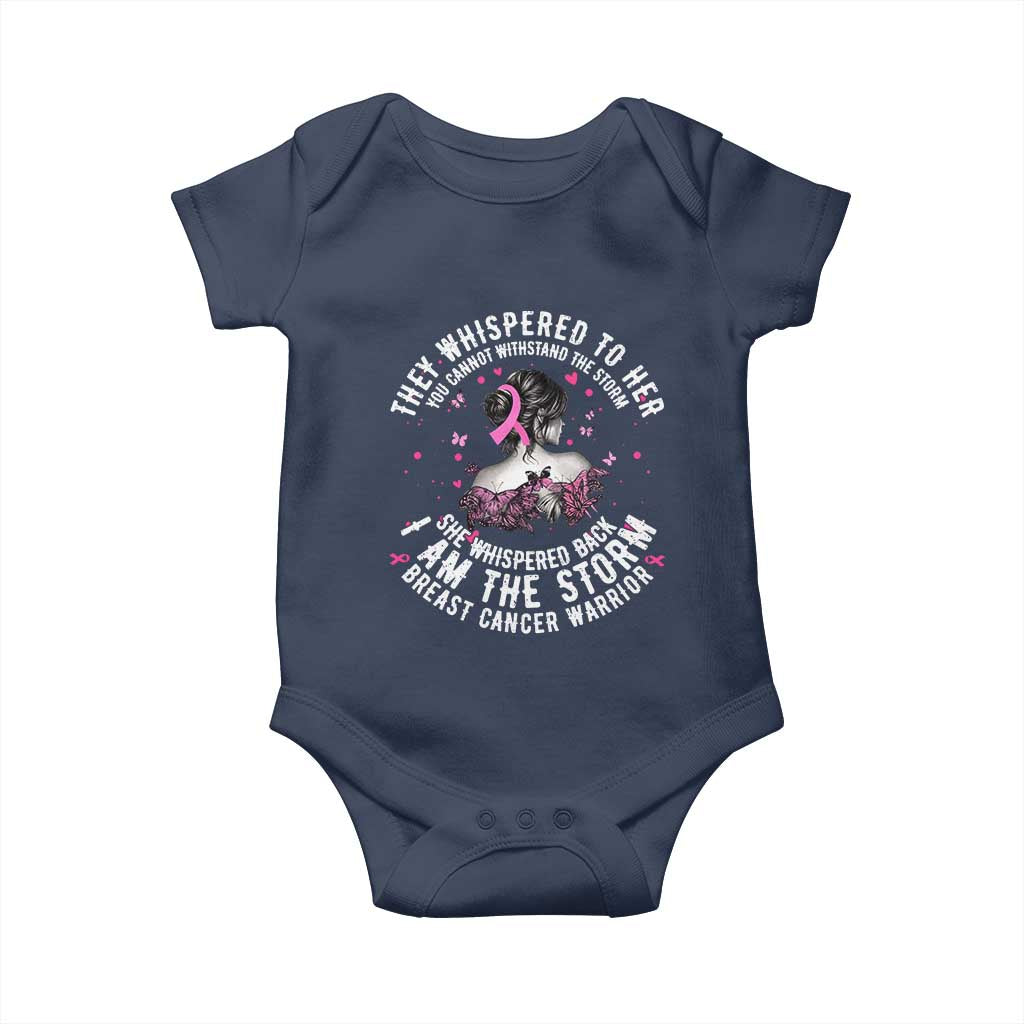 Breast Cancer Baby Onesie Pink Ribbon I Am Storm - Wonder Print Shop