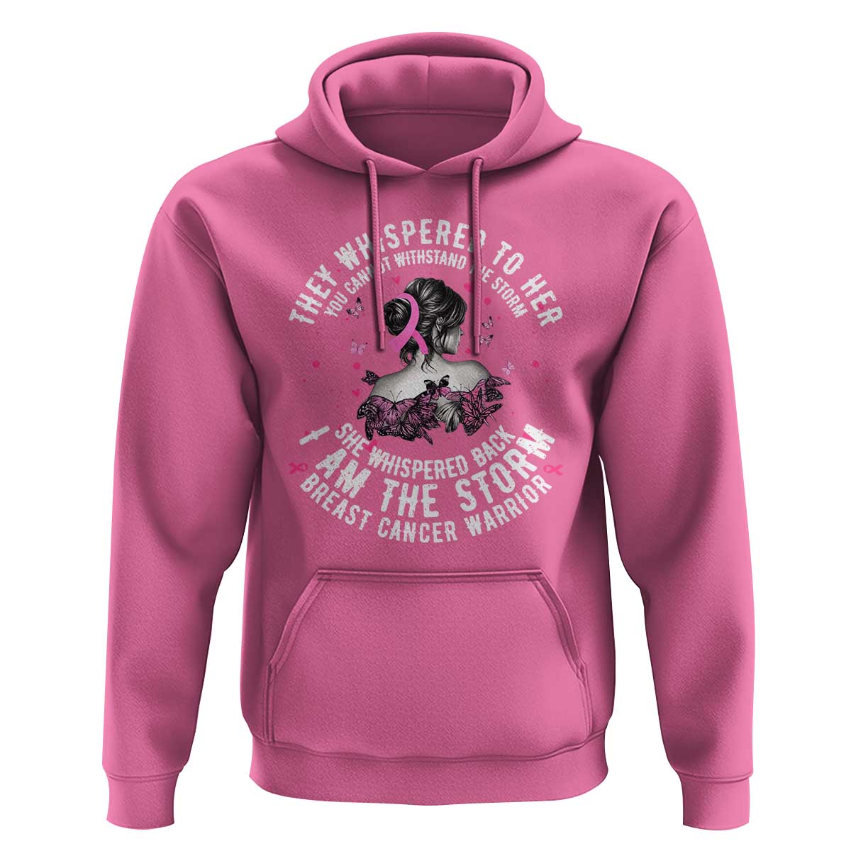 Breast Cancer Hoodie Pink Ribbon I Am Storm - Wonder Print Shop