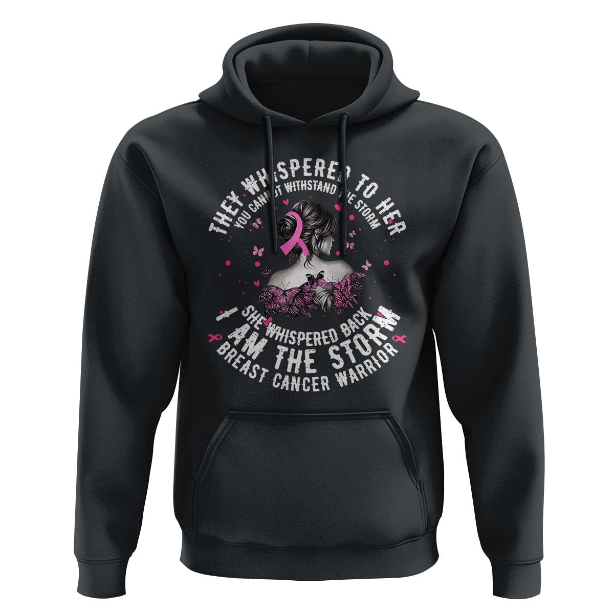 Breast Cancer Hoodie Pink Ribbon I Am Storm - Wonder Print Shop