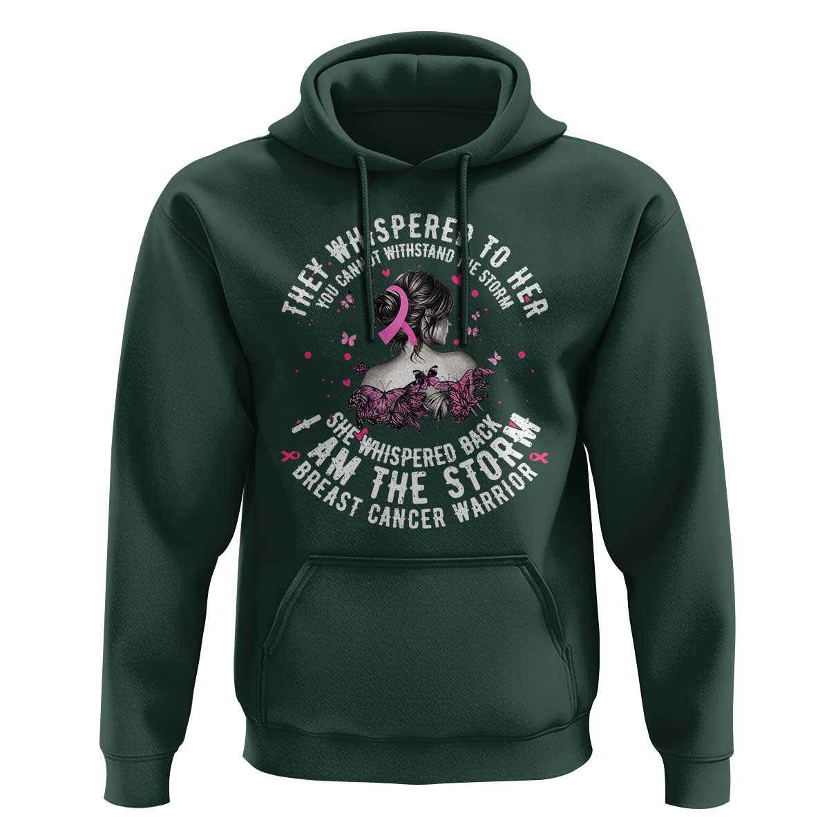 Breast Cancer Hoodie Pink Ribbon I Am Storm - Wonder Print Shop
