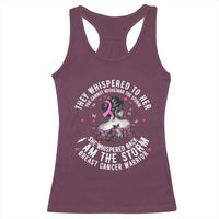 Breast Cancer Racerback Tank Top Pink Ribbon I Am Storm - Wonder Print Shop