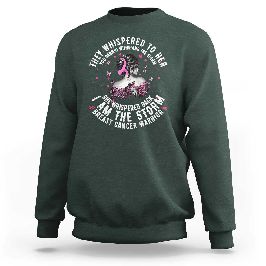 Breast Cancer Sweatshirt Pink Ribbon I Am Storm - Wonder Print Shop