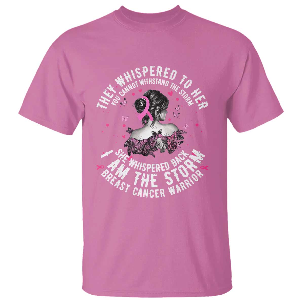 Breast Cancer T Shirt Pink Ribbon I Am Storm - Wonder Print Shop