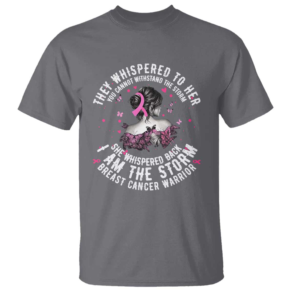 Breast Cancer T Shirt Pink Ribbon I Am Storm - Wonder Print Shop