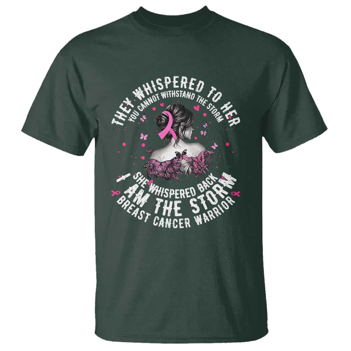 Breast Cancer T Shirt Pink Ribbon I Am Storm - Wonder Print Shop