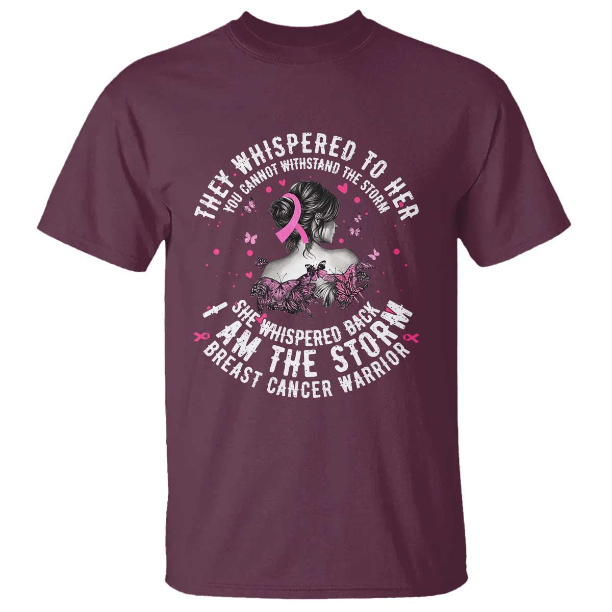 Breast Cancer T Shirt Pink Ribbon I Am Storm - Wonder Print Shop