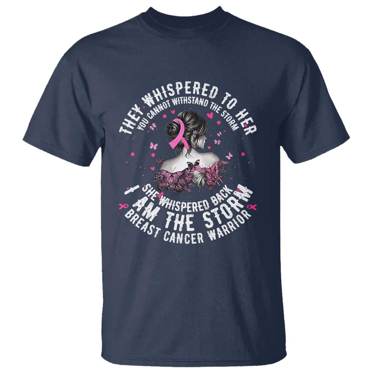 Breast Cancer T Shirt Pink Ribbon I Am Storm - Wonder Print Shop