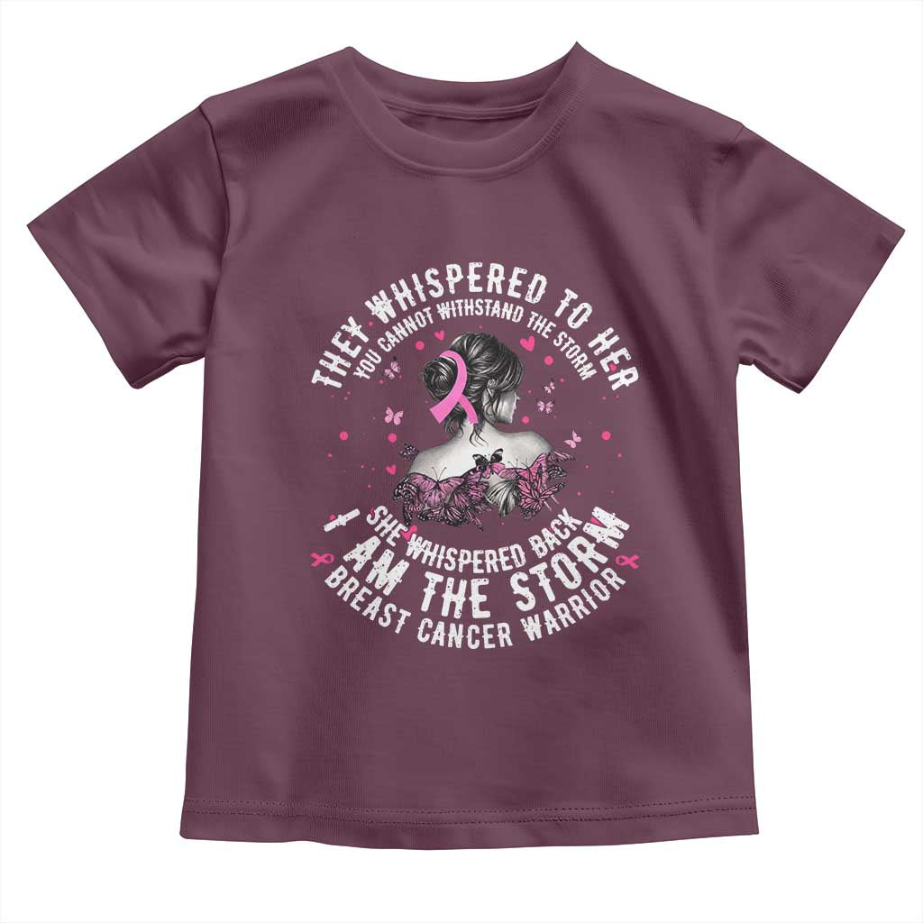 Breast Cancer Toddler T Shirt Pink Ribbon I Am Storm - Wonder Print Shop