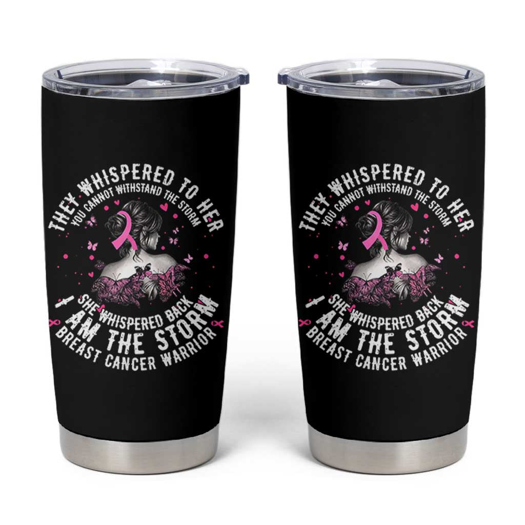 Breast Cancer Tumbler Cup Pink Ribbon I Am Storm - Wonder Print Shop