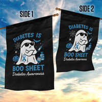Diabetes is Boo Sheet Garden Flag Funny Halloween Ghost Diabetes Type 1 2 Awareness - Wonder Print Shop