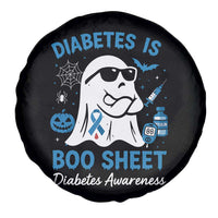 Diabetes is Boo Sheet Spare Tire Cover Funny Halloween Ghost Diabetes Type 1 2 Awareness - Wonder Print Shop