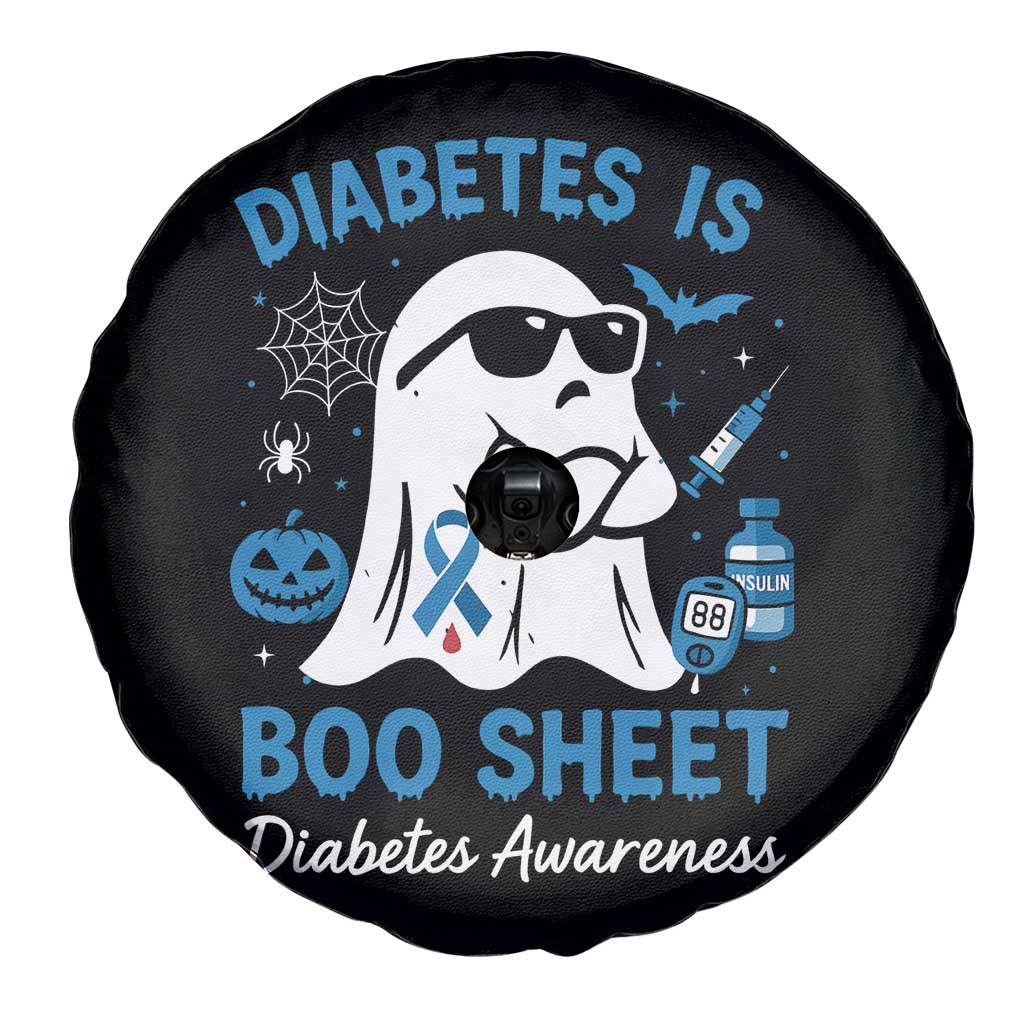 Diabetes is Boo Sheet Spare Tire Cover Funny Halloween Ghost Diabetes Type 1 2 Awareness - Wonder Print Shop