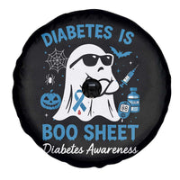 Diabetes is Boo Sheet Spare Tire Cover Funny Halloween Ghost Diabetes Type 1 2 Awareness - Wonder Print Shop