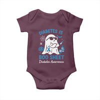 Diabetes is Boo Sheet Baby Onesie Funny Halloween Ghost Diabetes Type 1 2 Awareness - Wonder Print Shop