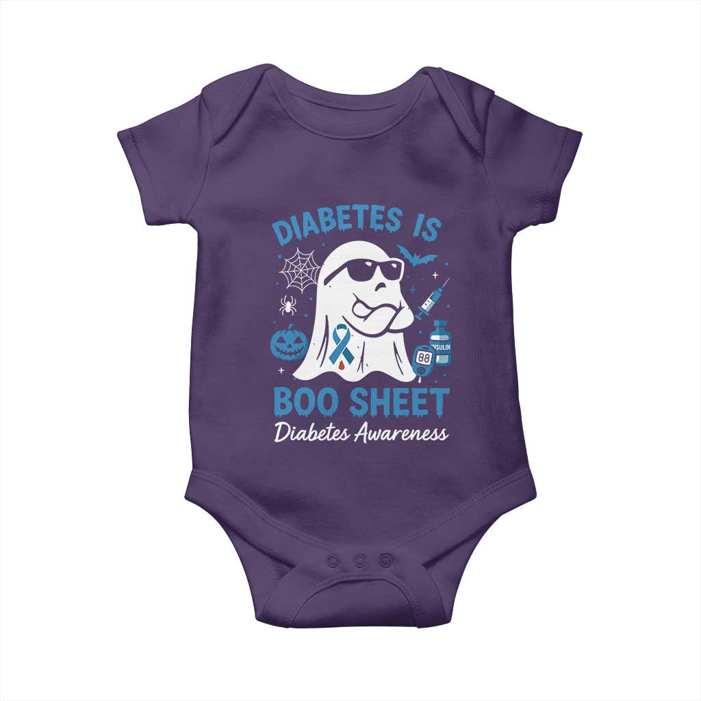 Diabetes is Boo Sheet Baby Onesie Funny Halloween Ghost Diabetes Type 1 2 Awareness - Wonder Print Shop