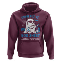Diabetes is Boo Sheet Hoodie Funny Halloween Ghost Diabetes Type 1 2 Awareness - Wonder Print Shop