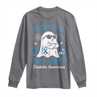 Diabetes is Boo Sheet Long Sleeve Shirt Funny Halloween Ghost Diabetes Type 1 2 Awareness - Wonder Print Shop