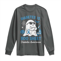 Diabetes is Boo Sheet Long Sleeve Shirt Funny Halloween Ghost Diabetes Type 1 2 Awareness - Wonder Print Shop