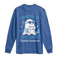 Diabetes is Boo Sheet Long Sleeve Shirt Funny Halloween Ghost Diabetes Type 1 2 Awareness - Wonder Print Shop