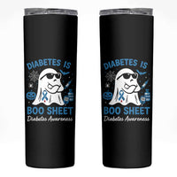 Diabetes is Boo Sheet Skinny Tumbler Funny Halloween Ghost Diabetes Type 1 2 Awareness - Wonder Print Shop