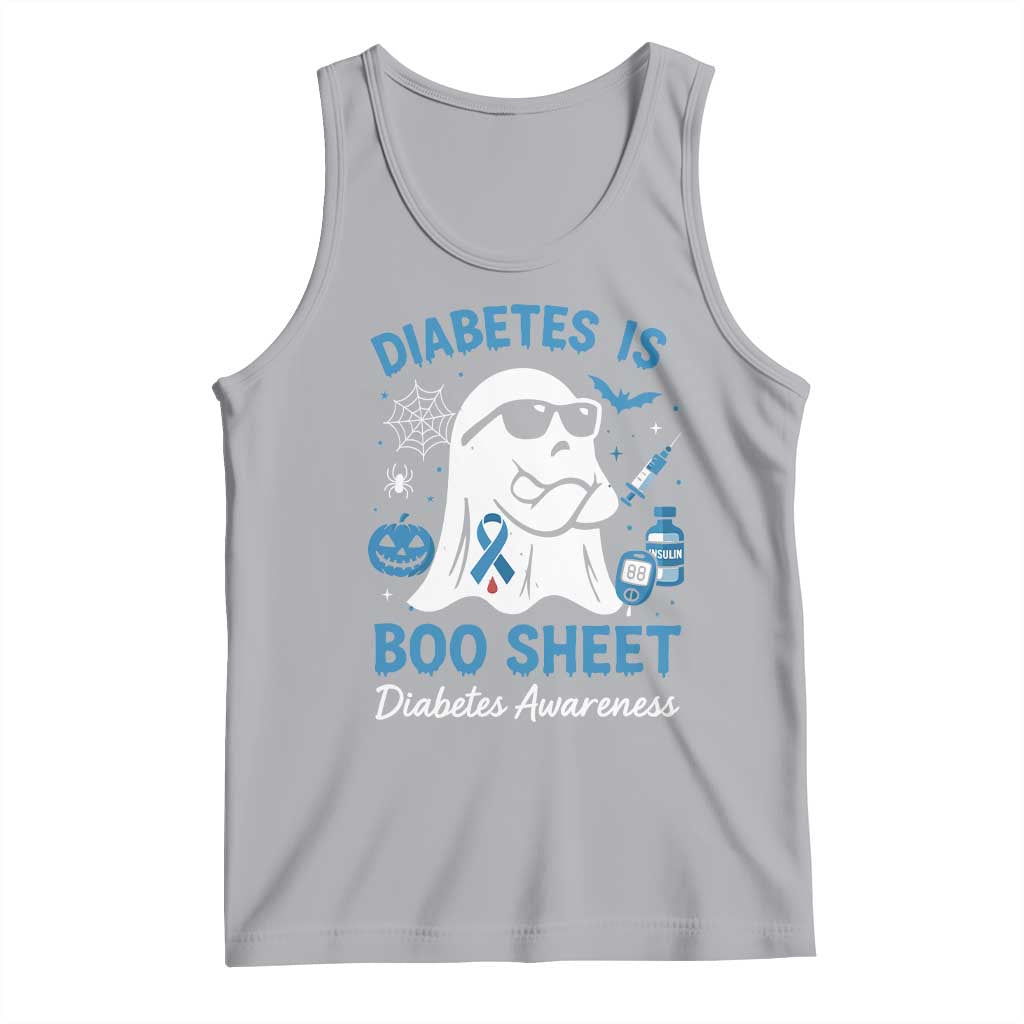 Diabetes is Boo Sheet Tank Top Funny Halloween Ghost Diabetes Type 1 2 Awareness - Wonder Print Shop