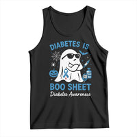 Diabetes is Boo Sheet Tank Top Funny Halloween Ghost Diabetes Type 1 2 Awareness - Wonder Print Shop