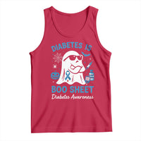 Diabetes is Boo Sheet Tank Top Funny Halloween Ghost Diabetes Type 1 2 Awareness - Wonder Print Shop