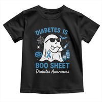 Diabetes is Boo Sheet Toddler T Shirt Funny Halloween Ghost Diabetes Type 1 2 Awareness - Wonder Print Shop