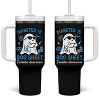 Diabetes is Boo Sheet Tumbler With Handle Funny Halloween Ghost Diabetes Type 1 2 Awareness - Wonder Print Shop
