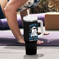 Diabetes is Boo Sheet Tumbler With Handle Funny Halloween Ghost Diabetes Type 1 2 Awareness - Wonder Print Shop