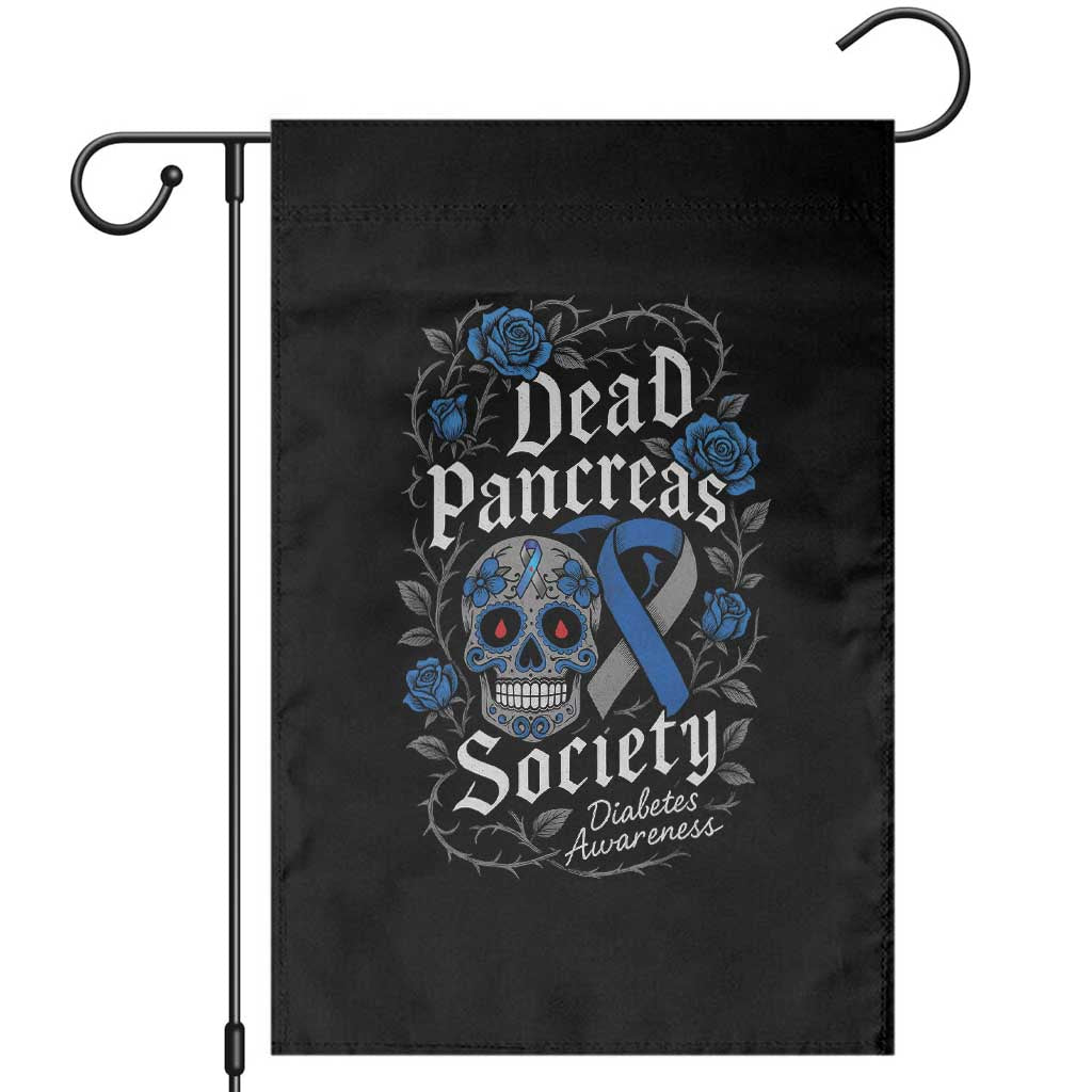 Funny Diabetes Type 1 Awareness Garden Flag Dead Pancreas Society Sugar Skull - Wonder Print Shop