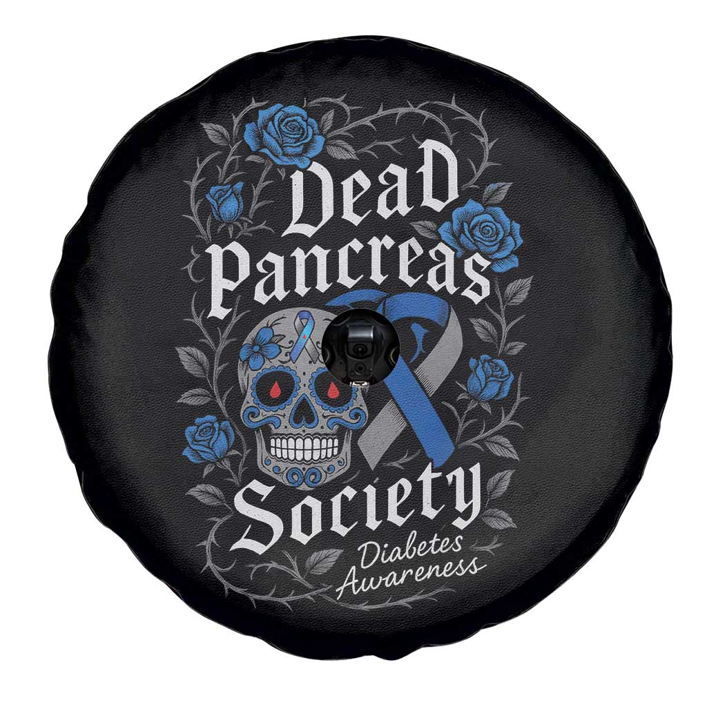 Funny Diabetes Type 1 Awareness Spare Tire Cover Dead Pancreas Society Sugar Skull - Wonder Print Shop