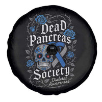 Funny Diabetes Type 1 Awareness Spare Tire Cover Dead Pancreas Society Sugar Skull - Wonder Print Shop