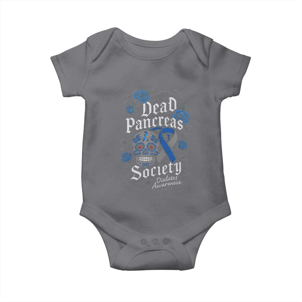 Funny Diabetes Type 1 Awareness Baby Onesie Dead Pancreas Society Sugar Skull - Wonder Print Shop