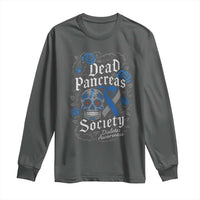 Funny Diabetes Type 1 Awareness Long Sleeve Shirt Dead Pancreas Society Sugar Skull - Wonder Print Shop