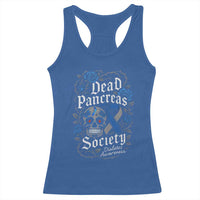 Funny Diabetes Type 1 Awareness Racerback Tank Top Dead Pancreas Society Sugar Skull - Wonder Print Shop