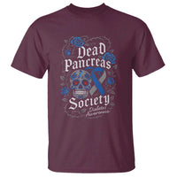 Funny Diabetes Type 1 Awareness T Shirt Dead Pancreas Society Sugar Skull - Wonder Print Shop