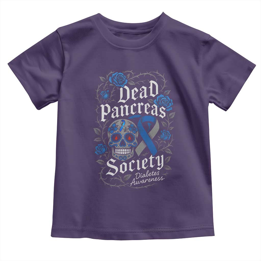 Funny Diabetes Type 1 Awareness Toddler T Shirt Dead Pancreas Society Sugar Skull - Wonder Print Shop