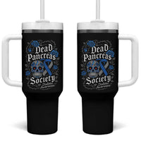 Funny Diabetes Type 1 Awareness Tumbler With Handle Dead Pancreas Society Sugar Skull - Wonder Print Shop