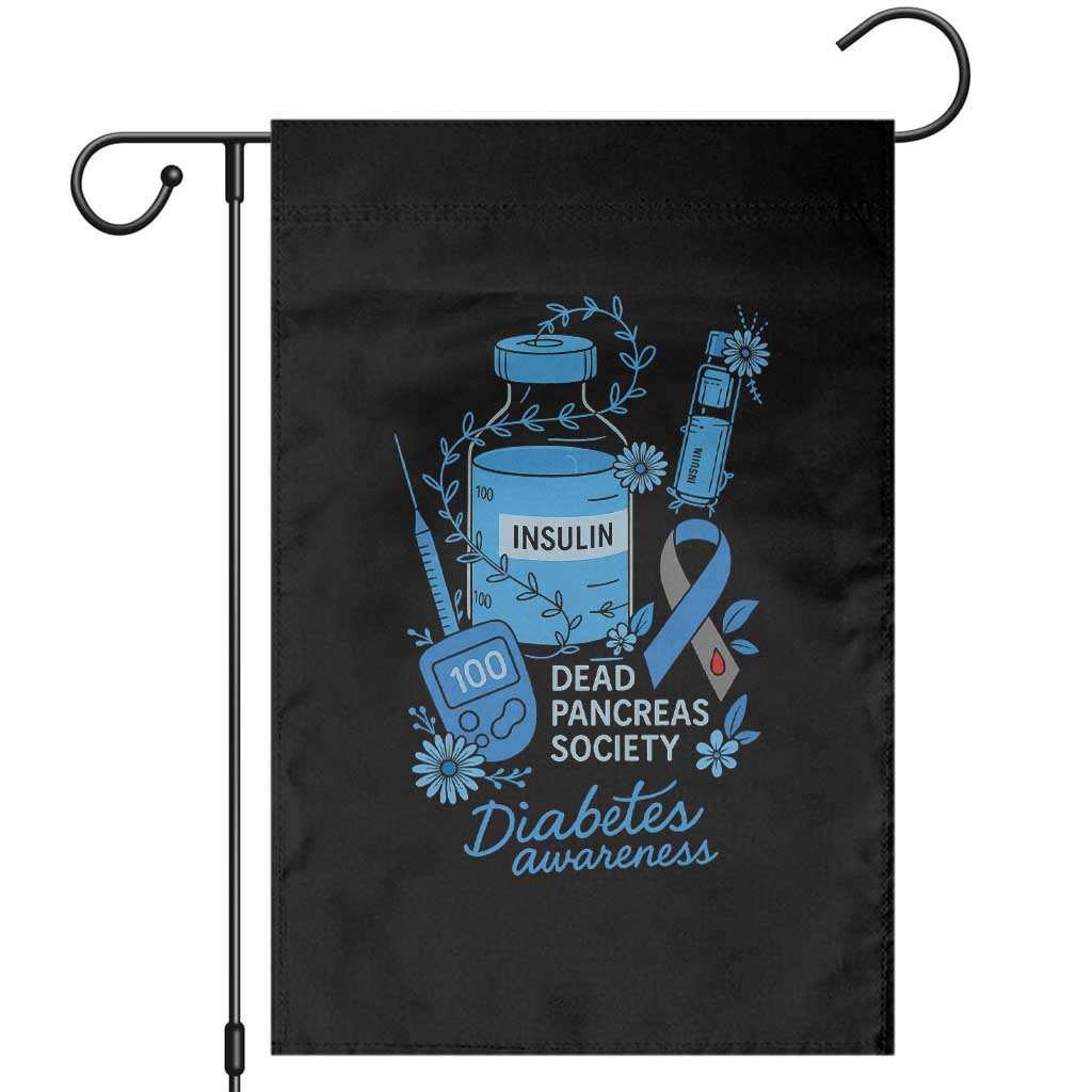 Dead Pancreas Society Garden Flag Funny Diabetes Awareness Insulin T1D Support - Wonder Print Shop