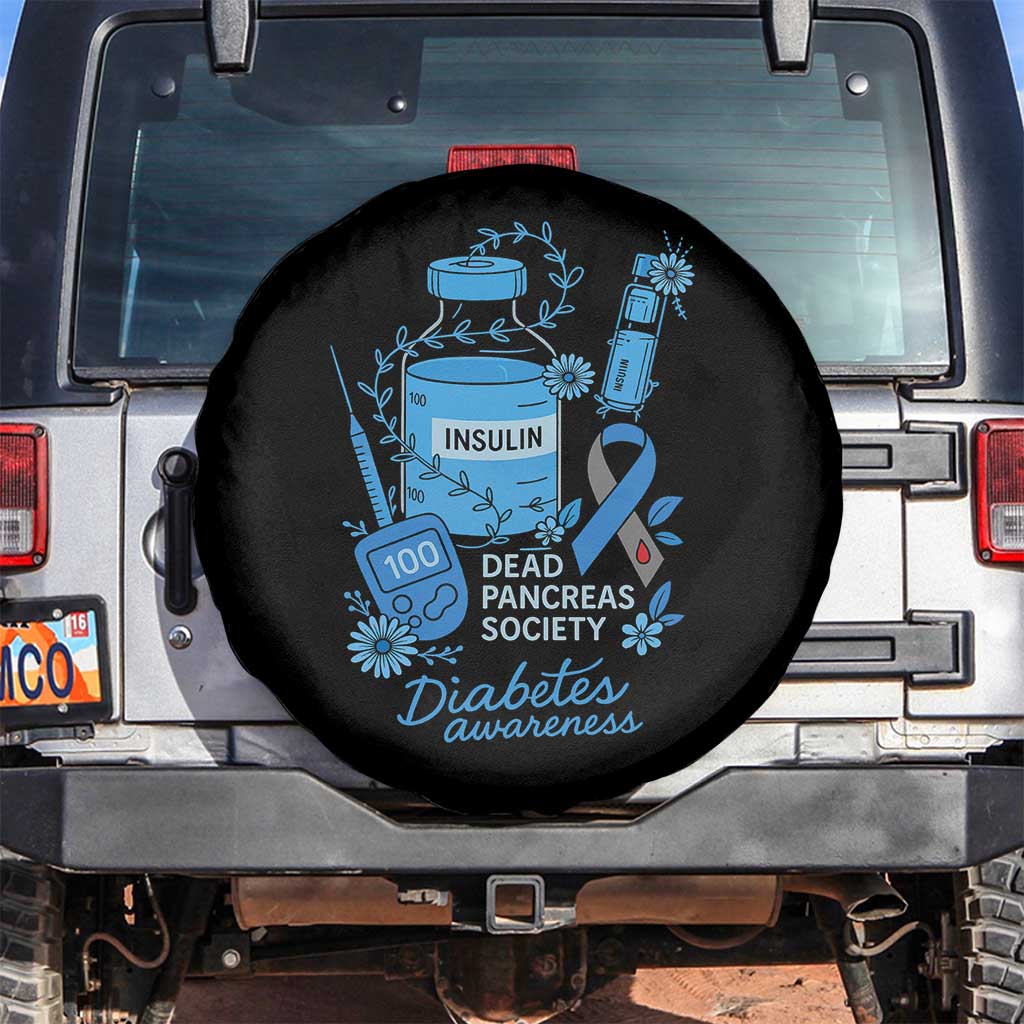 Dead Pancreas Society Spare Tire Cover Funny Diabetes Awareness Insulin T1D Support - Wonder Print Shop