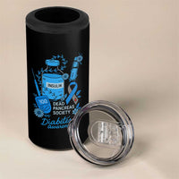 Dead Pancreas Society 4 in 1 Can Cooler Tumbler Funny Diabetes Awareness Insulin T1D Support - Wonder Print Shop