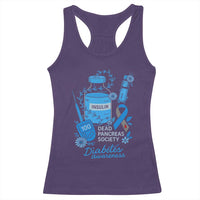 Dead Pancreas Society Racerback Tank Top Funny Diabetes Awareness Insulin T1D Support - Wonder Print Shop