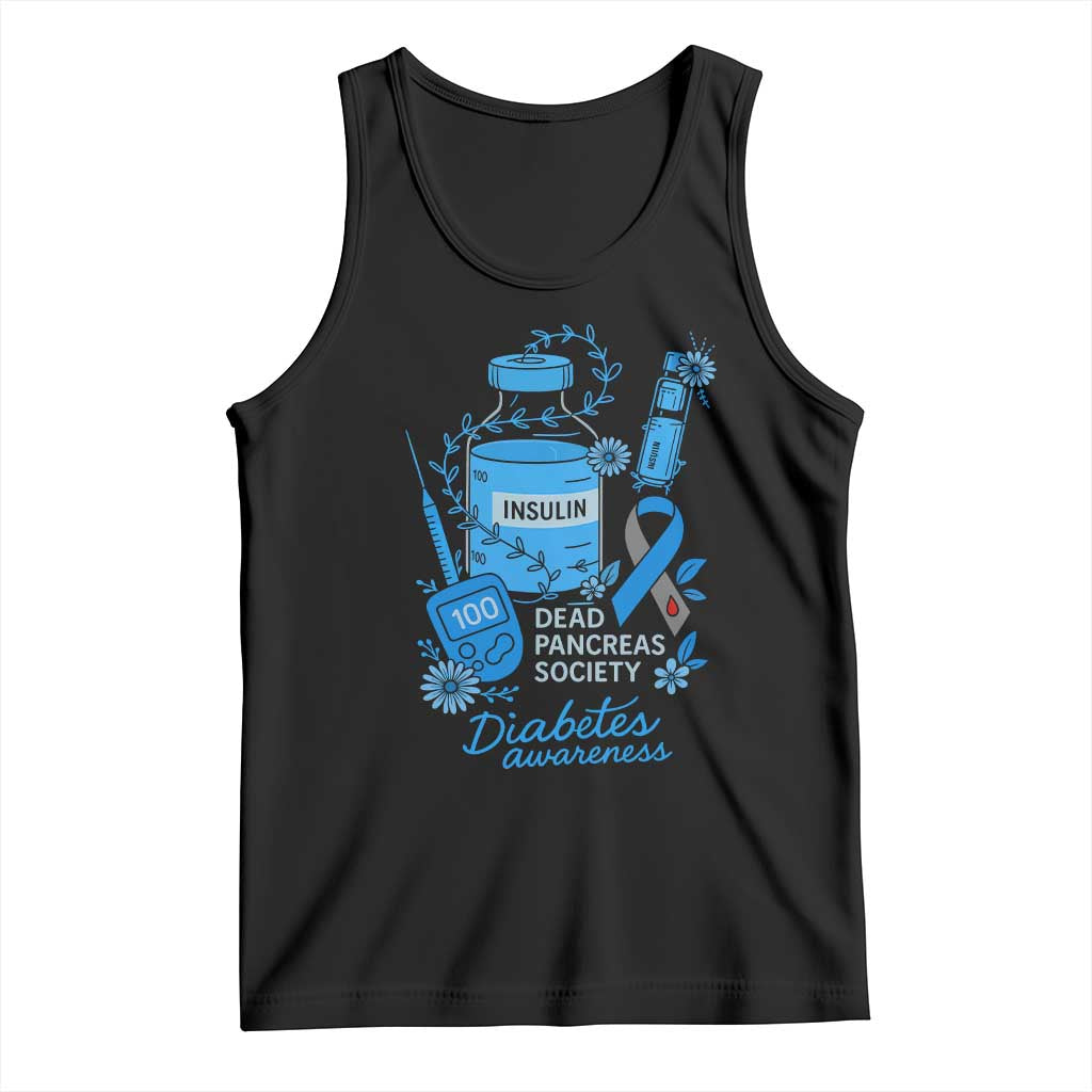 Dead Pancreas Society Tank Top Funny Diabetes Awareness Insulin T1D Support - Wonder Print Shop