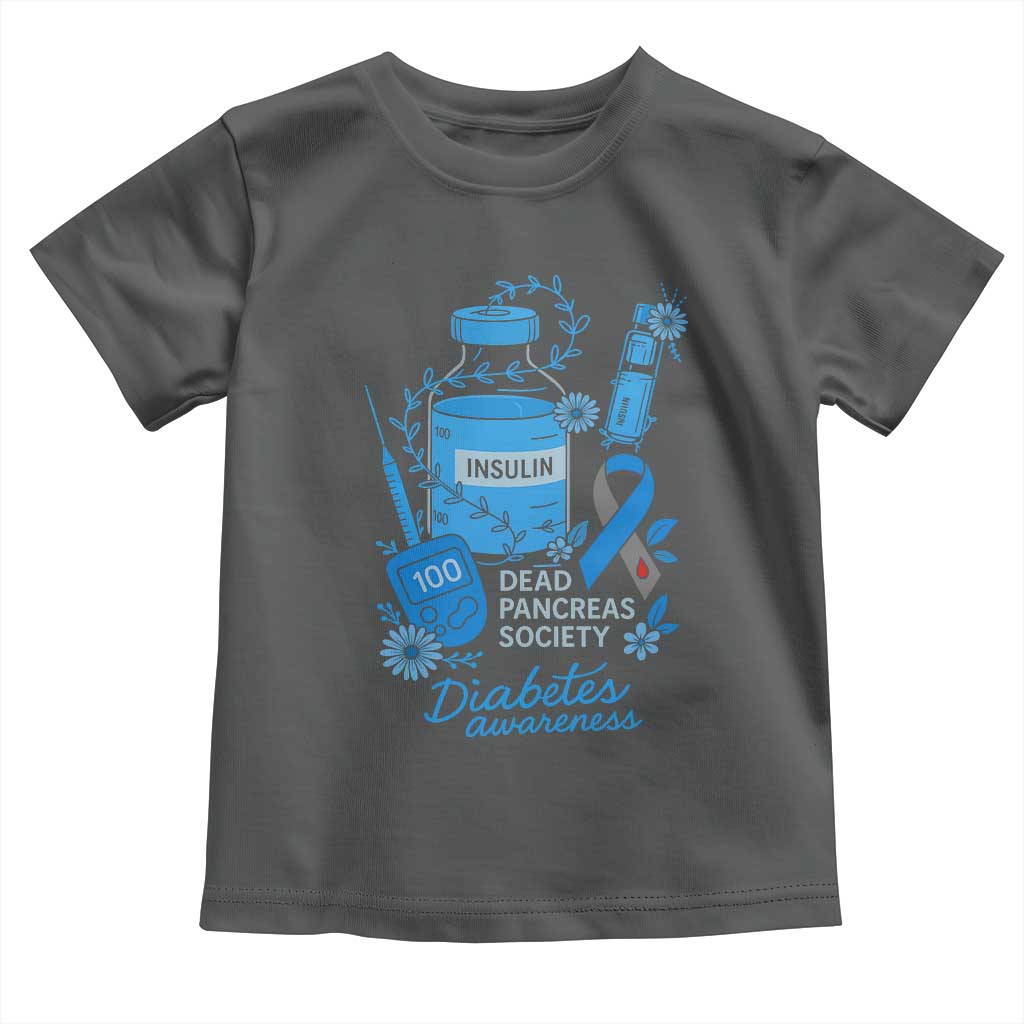 Dead Pancreas Society Toddler T Shirt Funny Diabetes Awareness Insulin T1D Support - Wonder Print Shop
