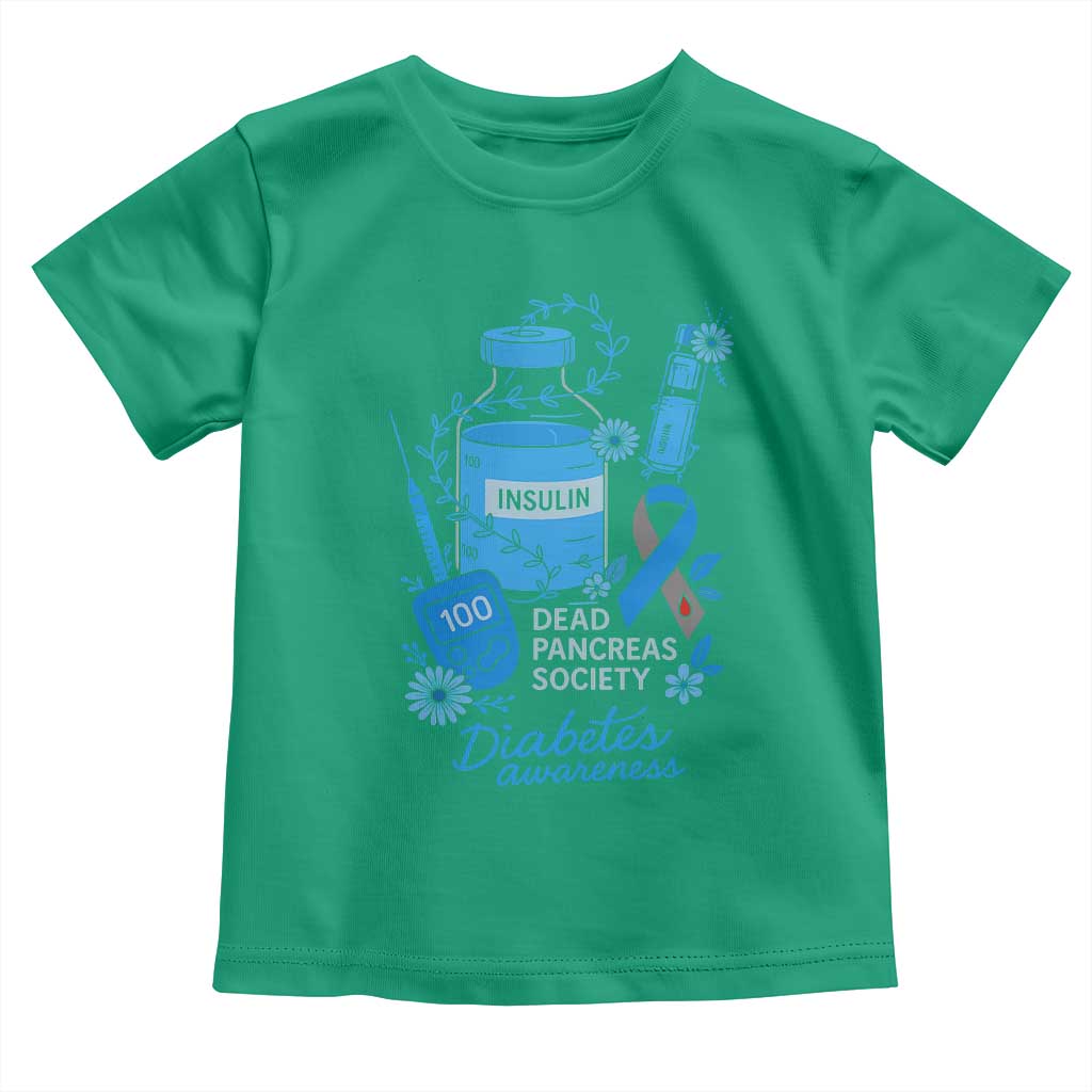 Dead Pancreas Society Toddler T Shirt Funny Diabetes Awareness Insulin T1D Support - Wonder Print Shop